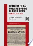 Historia de la Universidad de Buenos Aires: 1821-1881