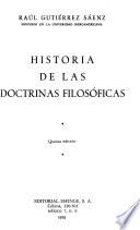 Historia de las doctrinas filosóficas
