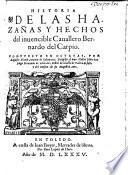 Historia De Las Hazañas Y Hechos del inuencible Cauallero Bernardo del Carpio
