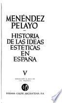 Historia de las ideas estéticas en España