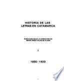 Historia de las letras en Catamarca: 1890-1920