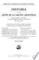 Historia de las leyes de la nación argentina