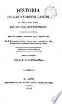 Historia de las naciones bascas de una y otra parte del Pirineo septentrional y costas del mar Cantàbrico