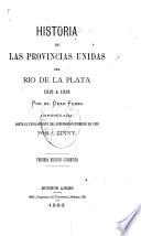 Historia de las provincias unidas del Río de la Plata