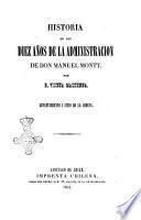 Historia de los diez años de la administracion de don Manuel Montt por B. Vicuña Mackenna