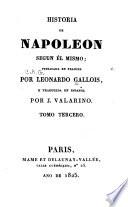 Historia de Napoleon segun él mismo