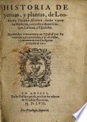 Historia de yervas, y plantas