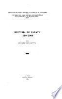Historia de Zárate, 1689-1909