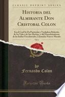 Historia del Almirante Don Cristobal Colon, Vol. 1