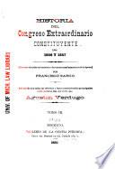 Historia del Congreso extraordinario constituyente de 1856 y 1857