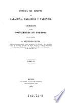 Historia del derecho en Cataluna, Mallorca y Valencia
