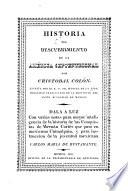 Historia del descubrimiento de la América septentrional por Cristóbal Colon