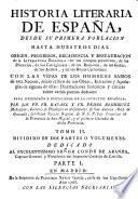 Historia literaria de Espana desde su primera Poblacion hasta nuestras dias (etc.) 3. ed