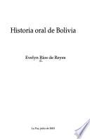 Historia oral de Bolivia