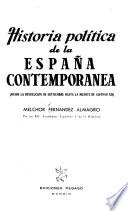 Historia política de la España contemporánea: Desde la Revolución de septiembre hasta la muerte de Alfonso XII