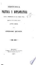 Historia política y diplomática (1776-1895)