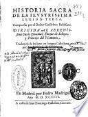 Historia sacra de la ilustrissima legion Tebea