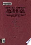 Historical Documents Relating to Japan in Foreign Countries: The Vatican City, Italy, Portugal, Spain, the United Mexican States