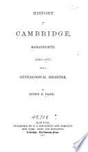 History of Cambridge, Massachusetts, 1630-1877