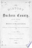 History of Duchess County, New York