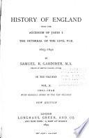 History of England from the accession of James I