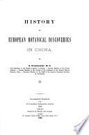 History of European Botanical Discoveries in China