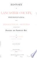 History of Lancaster County, Pennsylvania
