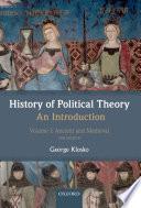 History of Political Theory: An Introduction