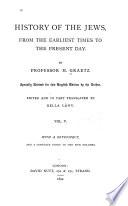 History of the Jews: contains a complete index to the five volumes