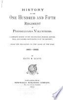 History of the One Hundred and Fifth Regiment of Pennsylvania Volunteers