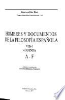 Hombres y documentos de la filosofía española