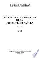 Hombres y documentos de la filosofía española
