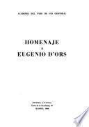 Homenaje a Eugenio d'Ors