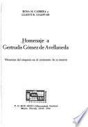 Homenaje a Gertrudis Gómez de Avellaneda