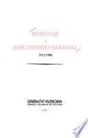 Homenaje a José Antonio Maravall