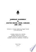 Homenaje académico al Doctor Miguel Angel Cárcano, 1889-1978