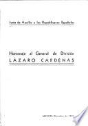 Homenaje al general de división Lázaro Cárdenas