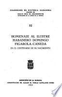 Homenaje al ilustre habanero Domingo Figarola-Caneda