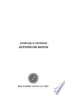 Homenaje al profesor Antonio de Hoyos