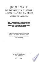 Homenaje de devoción y amor a San Juan de la Cruz, Doctor de la Iglesia
