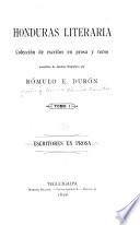Honduras literaria: Escritores en prosa