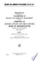 Housing and Community Development Act of 1977