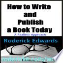 How to Write and Publish a Book Today