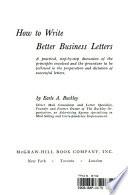 How to Write Better Business Letters