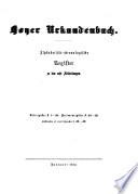Hoyer-Urkundenbuch. (Alphabetisch-chronologische Register.).