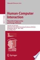 Human-Computer Interaction. Theoretical Approaches and Design Methods