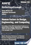Human Factors in Design, Engineering, and Computing