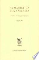 Humanistica Lovaniensia