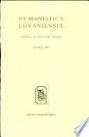 Humanistica Lovaniensia