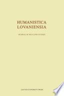Humanistica Lovaniensia, Volume LXV - 2016